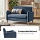 preview thumbnail 16 of 62, HULALA HOME Adika 51"W Farmhouse Striped Linen Upholstered Loveseat with Solid Wood Spindle Legs