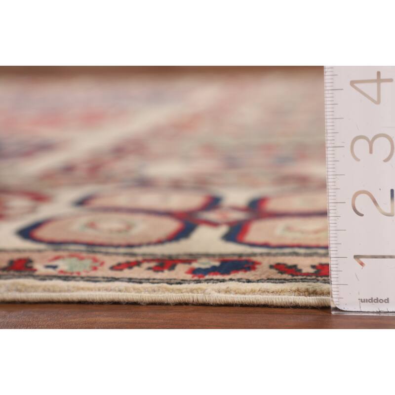 Geometric Kazak Area Rug Handmade Oriental Bedroom Wool Carpet - 6'6" x 9'7"