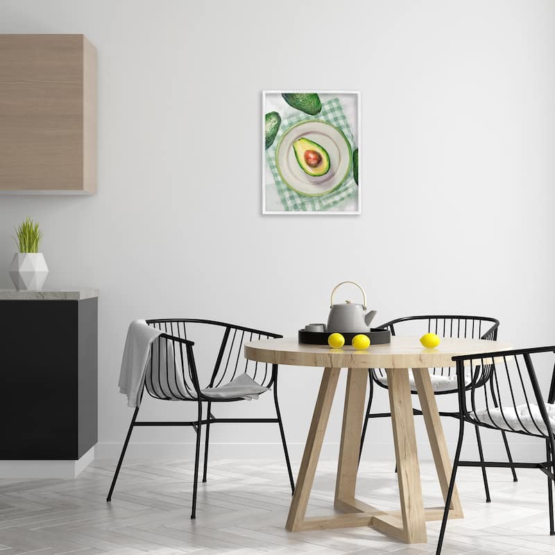 Stupell Delicious Avocado on Plate Framed Giclee Art Design By Lil' Rue