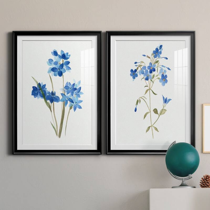 Blue Blossom Botanical I Premium Framed Print - Ready to Hang