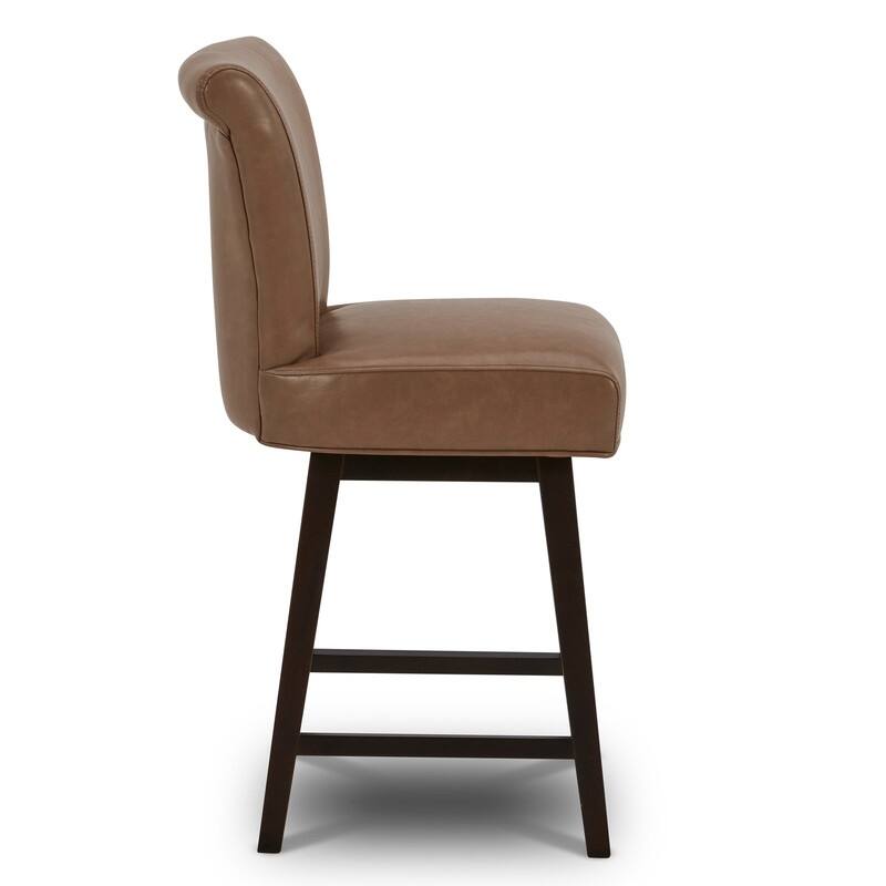 Spruce & Spring Noah Upholstered 26-inch Counter Height Swivel Barstool Set