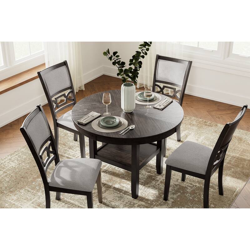 Signature Design by Ashley Langwest Dining Table and 4 Chairs (Set of 5)