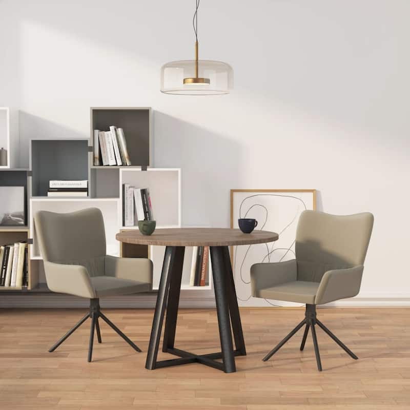vidaXL Swivel Dining Chairs 2 Pcs Upholstered Accent Leisure Side Chair Velvet - 21.7" x 22" x 33.7"