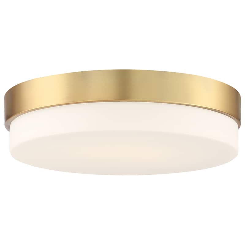 Roma Small LED Flush Mount Light. - Antique Brushed Brass