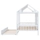 preview thumbnail 14 of 12, Full House Bed with Twin Trundle & Playhouse Design, Solid Wood Frame
