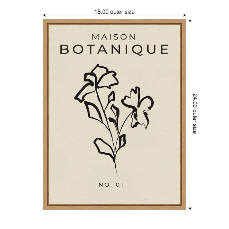 Botanical Sketch by Treechild (18 x 24 in.), Framed Canvas Wall Art Print