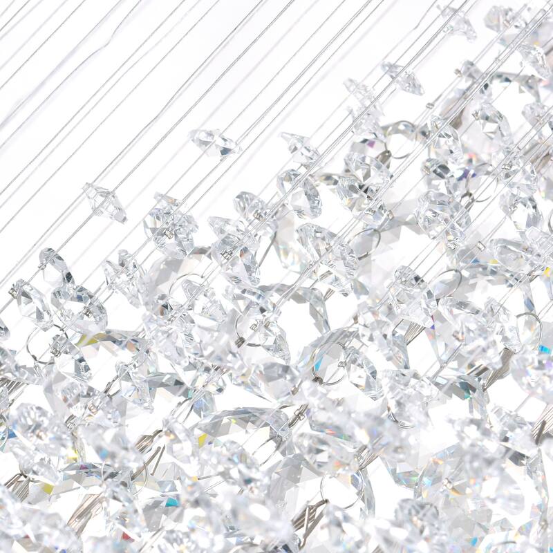 Ribbon 10 Light Flush Mount With Chrome Finish