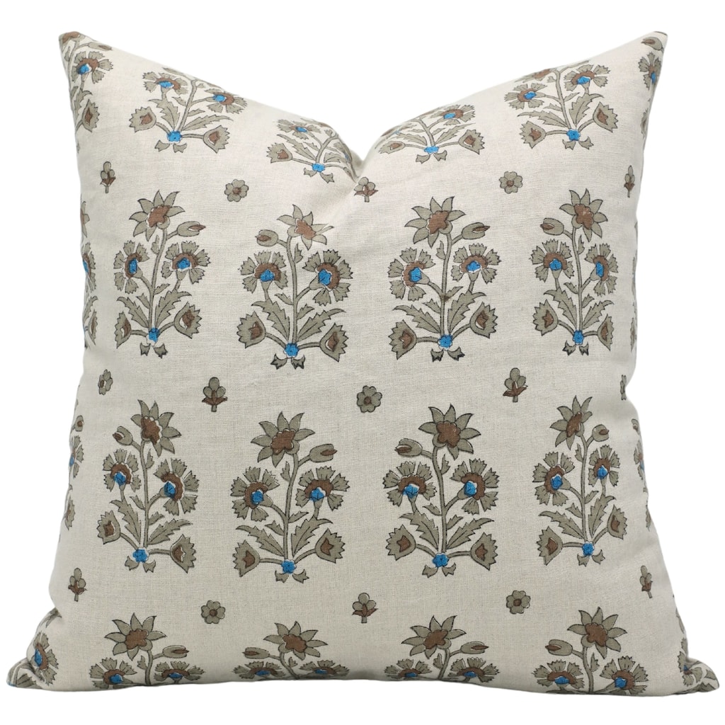 Fabdivine Linen Bohemian Block print pillow Cover