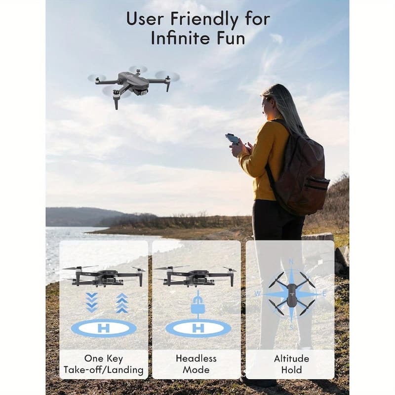 EROMMY Pro-Stabilization 4K Drone - Ultra HD Aerial Shots | 40min Flight | 1000m Live View | Auto Return | Foldable Design.