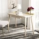 preview thumbnail 13 of 21, SAFAVIEH Parker Single Drawer Desk White Washed/Gold