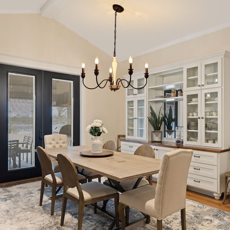 5-Light 28.14-inch Classic Chandelier Light for Kitchen Island Bedroom