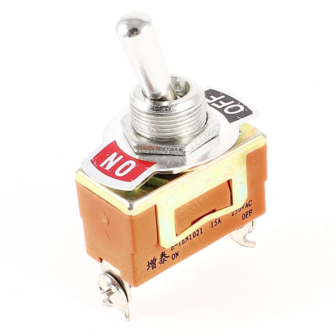 E Ten1021 2 Position 2 Terminals Spst On Off Toggle Switch Ac 250v 15a