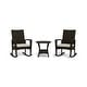 preview thumbnail 2 of 9, Bayview Pecan Outdoor Wicker Rocking Chair Set (3-Piece)