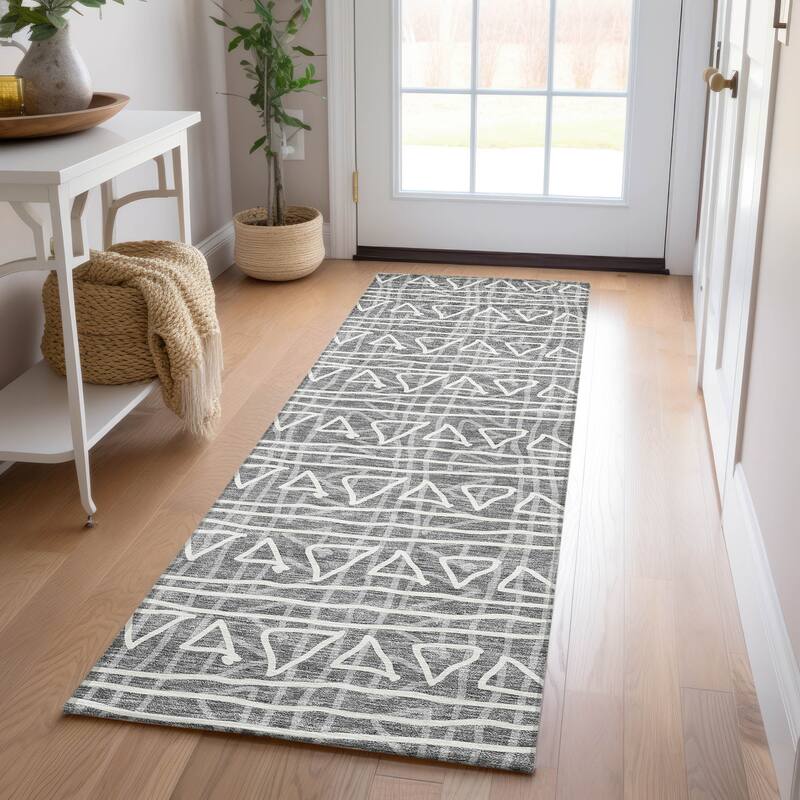 Machine Washable Indoor/ Outdoor Chantille Morrocan Boho Rug