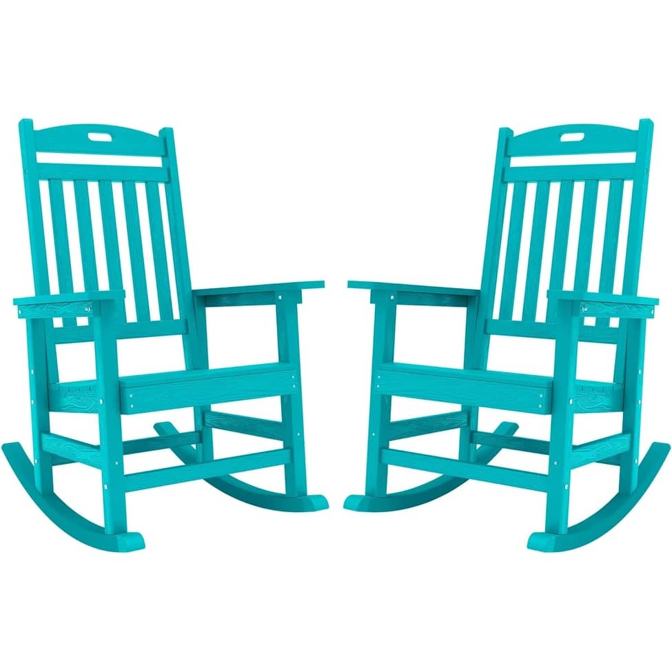 WINSOON All Weather Outdoor Rocking Chair, Set of 2