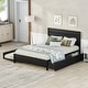preview thumbnail 1 of 7, Queen Size Storage Platform Kids Bed Frame with Twin Trundle, 2-Drawers & Sturdy Headboard for Bedroom, Easy to Install, Black Black