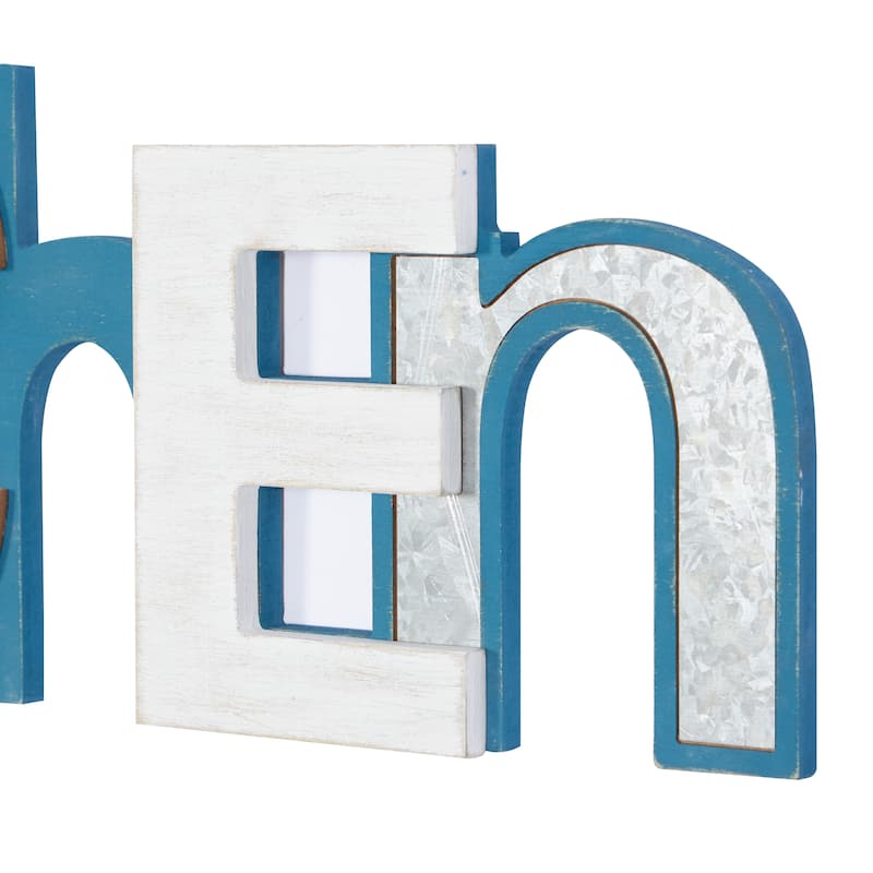 Multi MDF Coastal Wall Decor 7 x 24 x 1 - 24 x 1 x 7