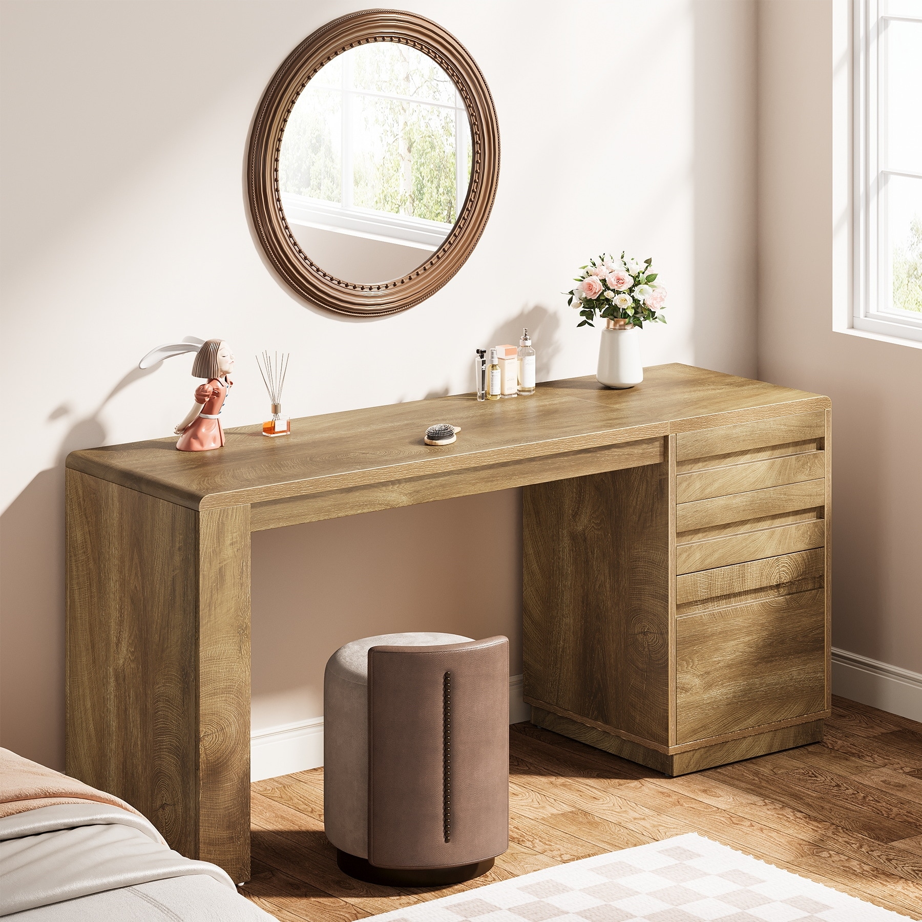 Computer Desk with 3 Drawers