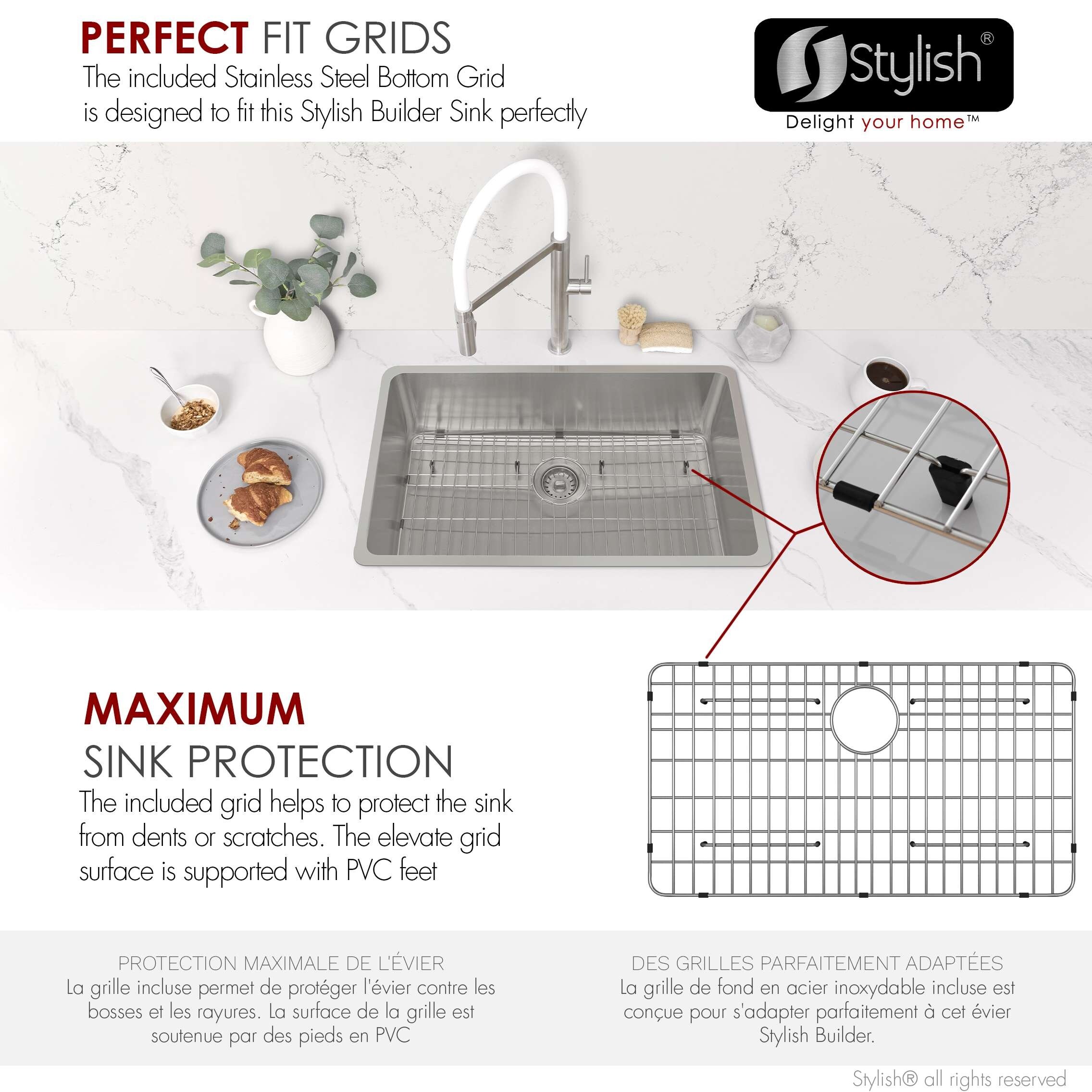 30 Undermount Single Bowl Stainless Steel Handmade Kitchen Sink & Drain  Strainer, Bottom Grid, All in One (30 x 18 x 9) - On Sale - Bed Bath &  Beyond - 32853306
