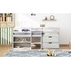 preview thumbnail 19 of 55, Twin Size Wooden Loft Bed with Two Shelves and Two Drawers - Stylish Space-Saving Design
