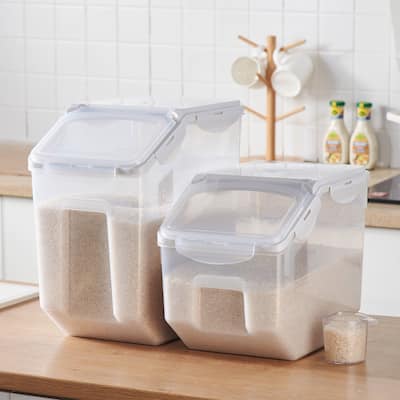 HANAMYA Rice Storage Container with Measuring Cup