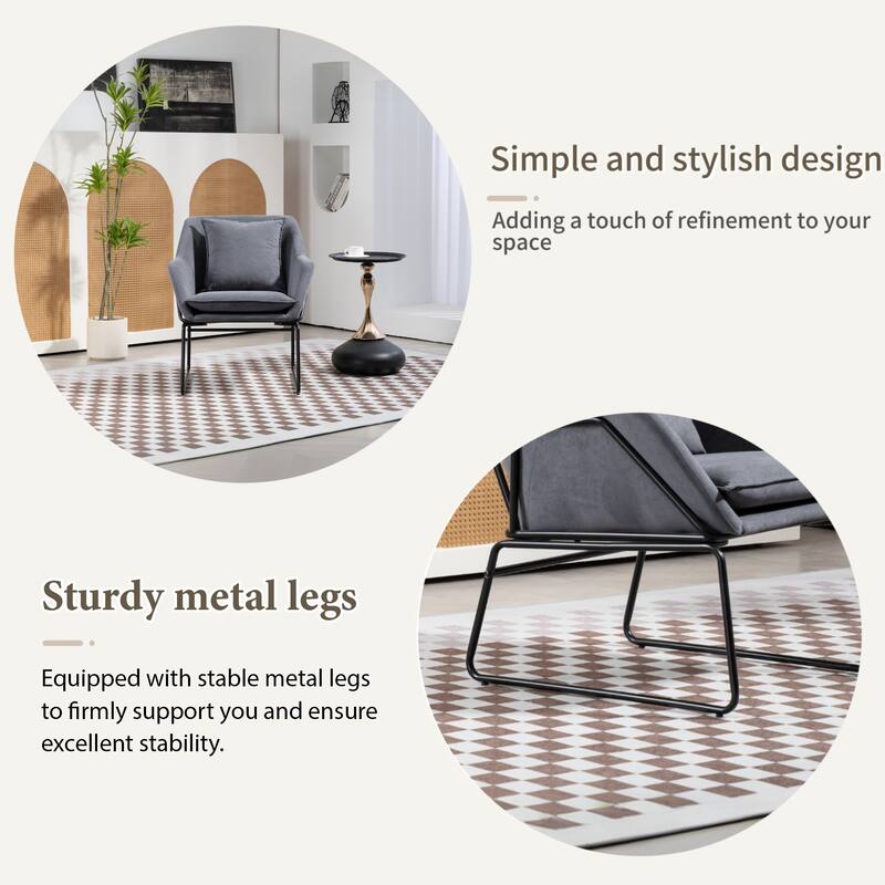 Modern 2 Piece Velvet Kitchen Dining Chairs with Upholstered Cushions, Metal Legs for Dining Room Kitchen Living Room Bedroom