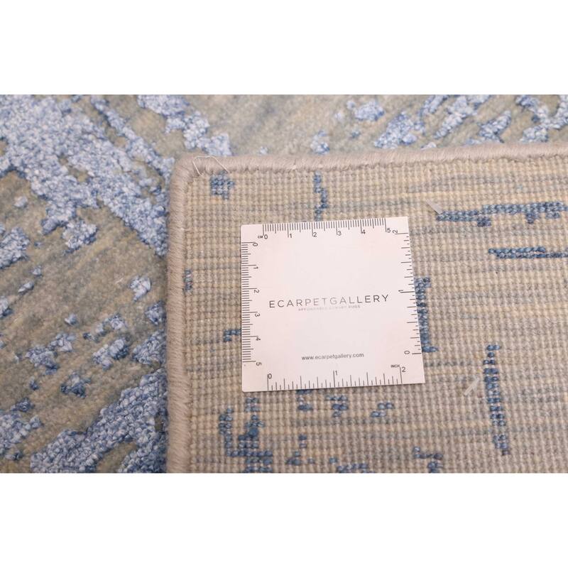 ECARPETGALLERY Hand-knotted Legacy Dark Blue Silk, Wool Rug - 8'0 x 10'0