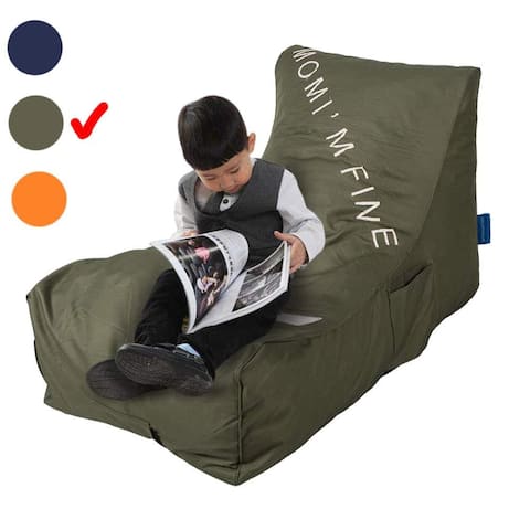 Lazy Lounger Memory Foam Sofa Oxford Fabric&Side Pocket for Kids - 27in x 42in x 12in-26.5in