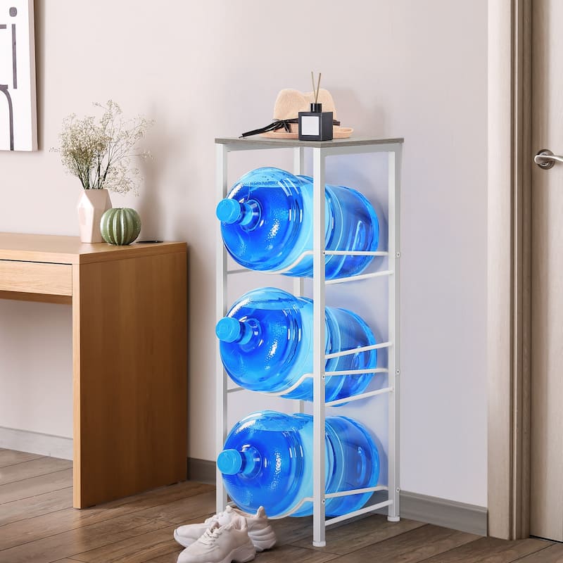 Water Bottle Holder Organizer 5 Gallon Water Jug Holder with Shelves