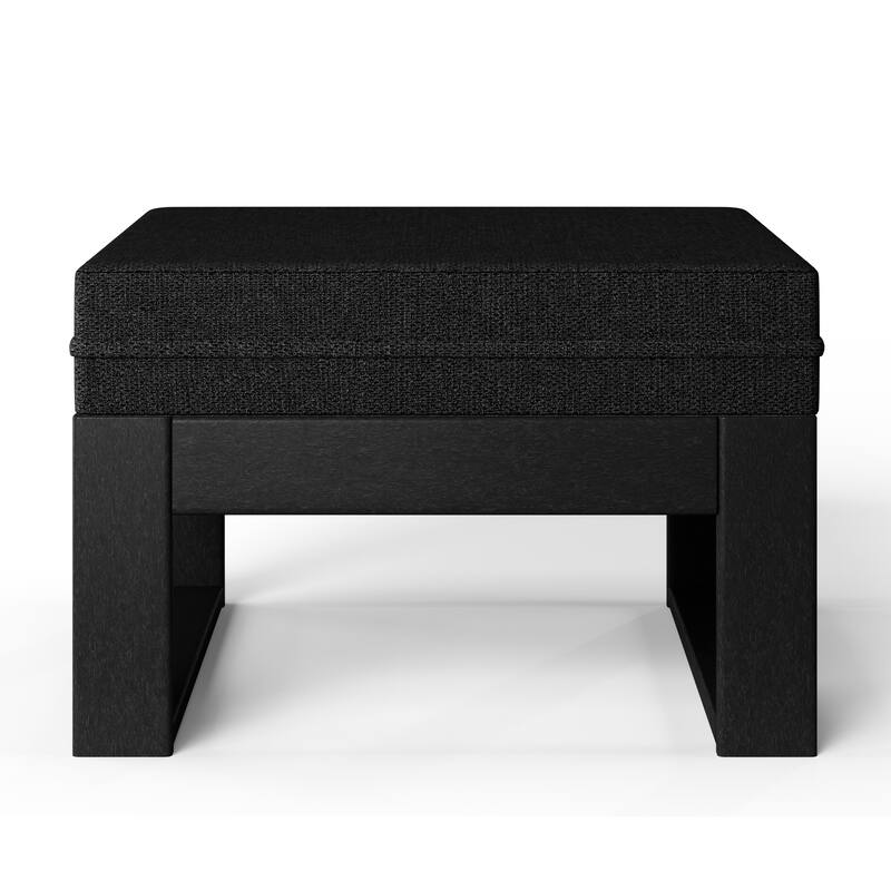 Endless Patio Deep Seating Ottoman with Black Frame