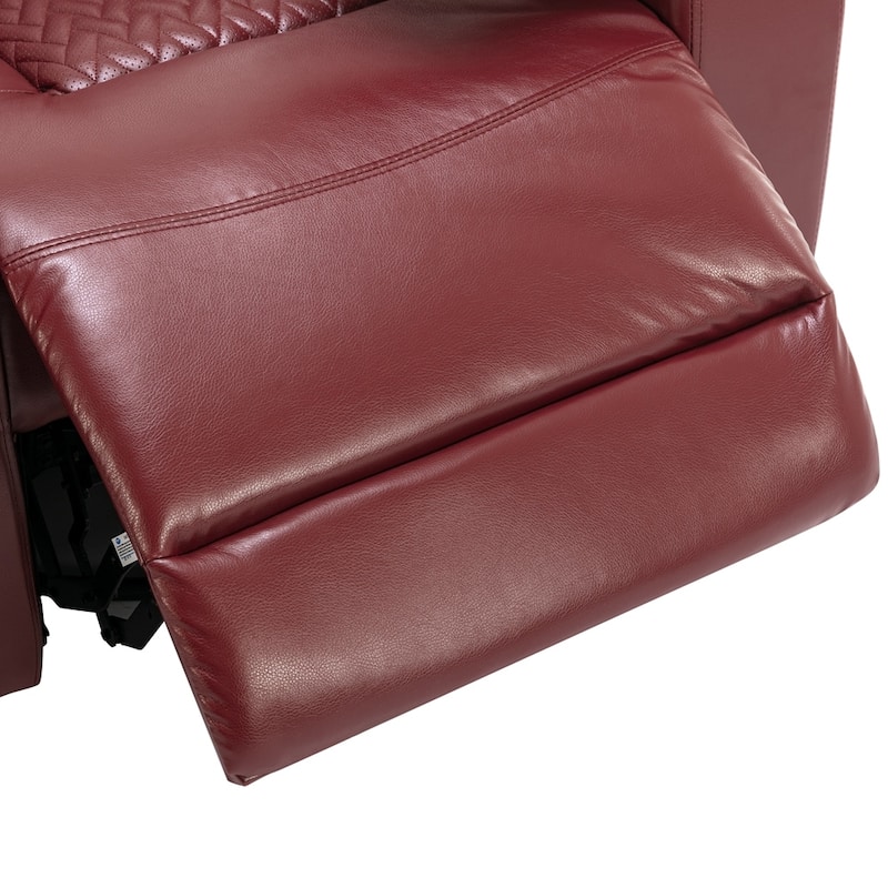 270 Degree Swivel PU Leather Power Recliner