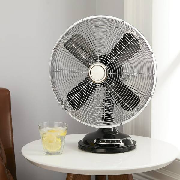 12'' Retro 3Speed Metal Table Fan Bed Bath & Beyond 38325161