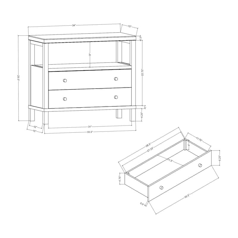 Indigo Road by Egypt Sherrod x East at Main Gemma Two-drawer Oversized Nightstand