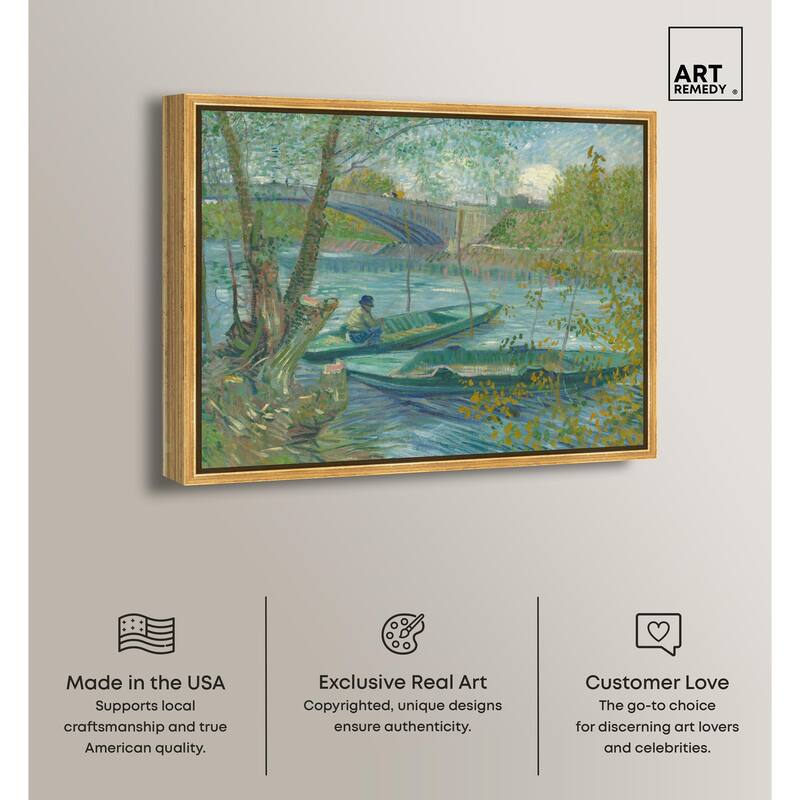 Fishing in Spring Canvas by Art Remedy