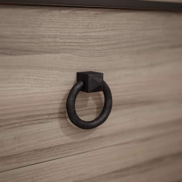 dresser hardware black Cast Iron Cabinet Pulls 2 in. Ring Cabinet Handles with (Set of 12) Renovators Supply - Bed Bath & Beyond Tuxedo Dress | Luxury color:Dusty Rose Evening / Occasion Drawer dresser easy installation