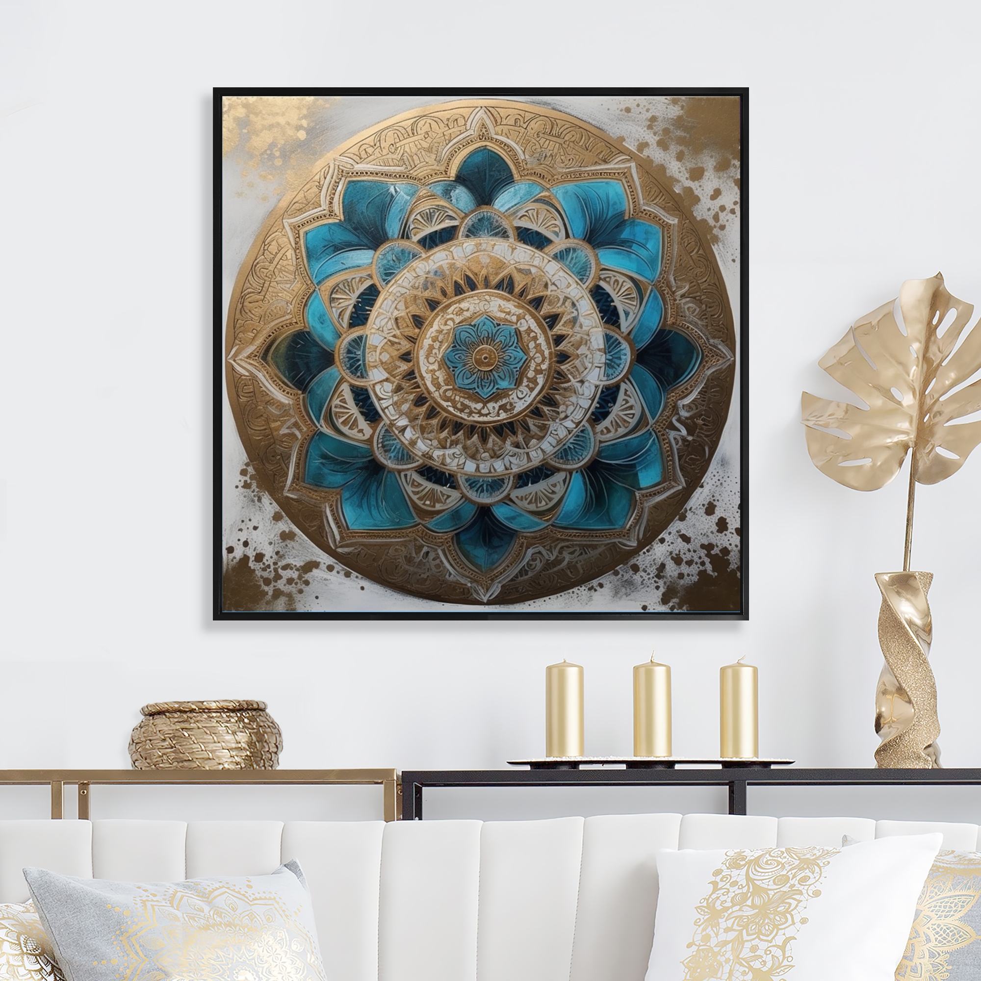 Framed mandala wall 2025 art