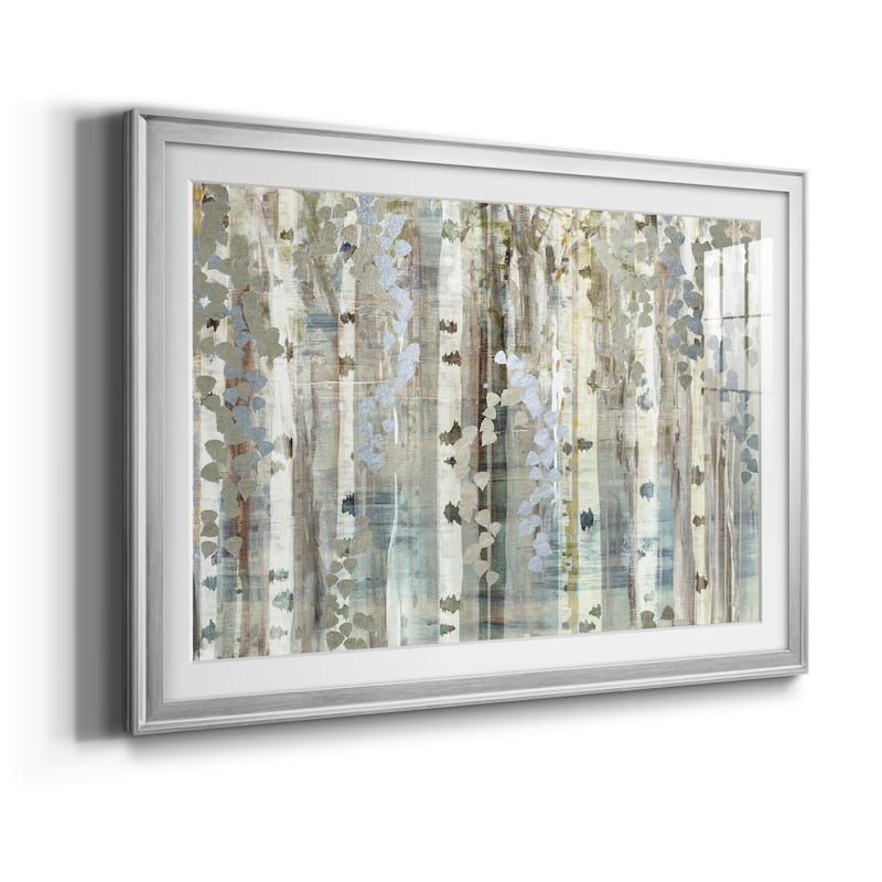 Birch Wood Meadow Premium Framed Print - Ready to Hang