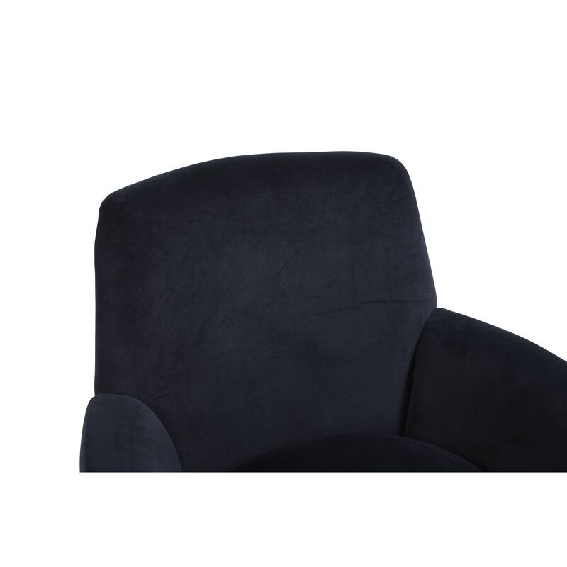 Velvet Swivel Barrel Chair, Swivel Accent Chairs Armchair w/ Gold Stainless Steel Base, Comfy Reading Chair Round Barrel Chairs