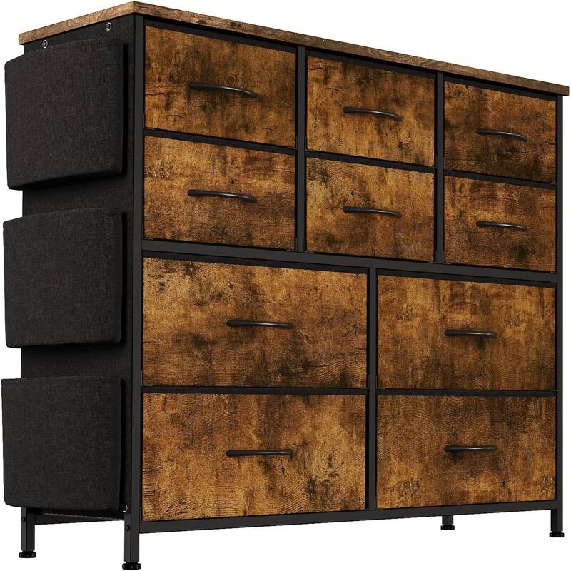 Dresser for Bedroom, 10 Drawers Fabric Storage Drawer, Dressers & Chest of Drawers