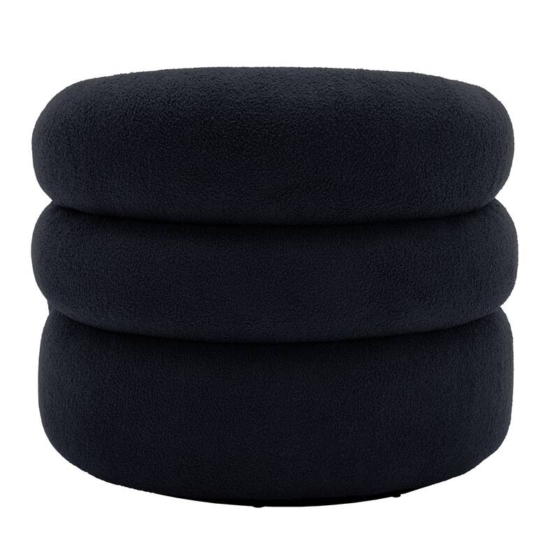 Upholstered Boucle Swivel Accent Chair