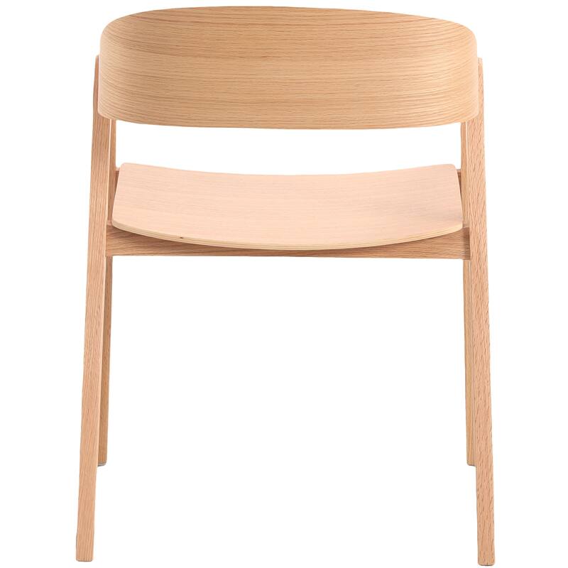 Rivo Modern Accent Dining Chairs with Arms in Oak Wood for Dining Room, Living Room and Kitchen
