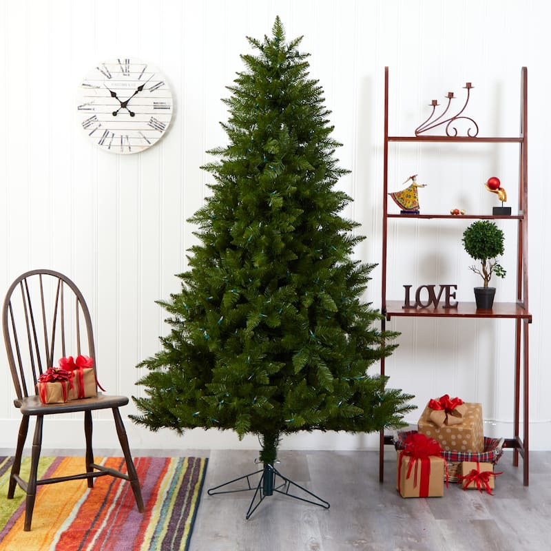 6.5ft. Spruce Artificial Christmas Tree with 450 Color Changing LED Lights & Remote - Vibrant Multifunction X-Mas Tree