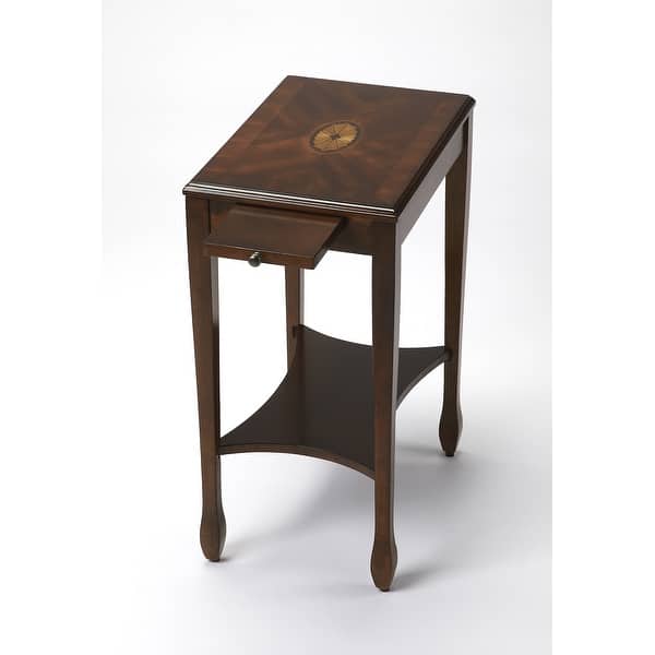 slide 2 of 2, Handmade Gilbert Plantation Cherry End Table Dark Brown