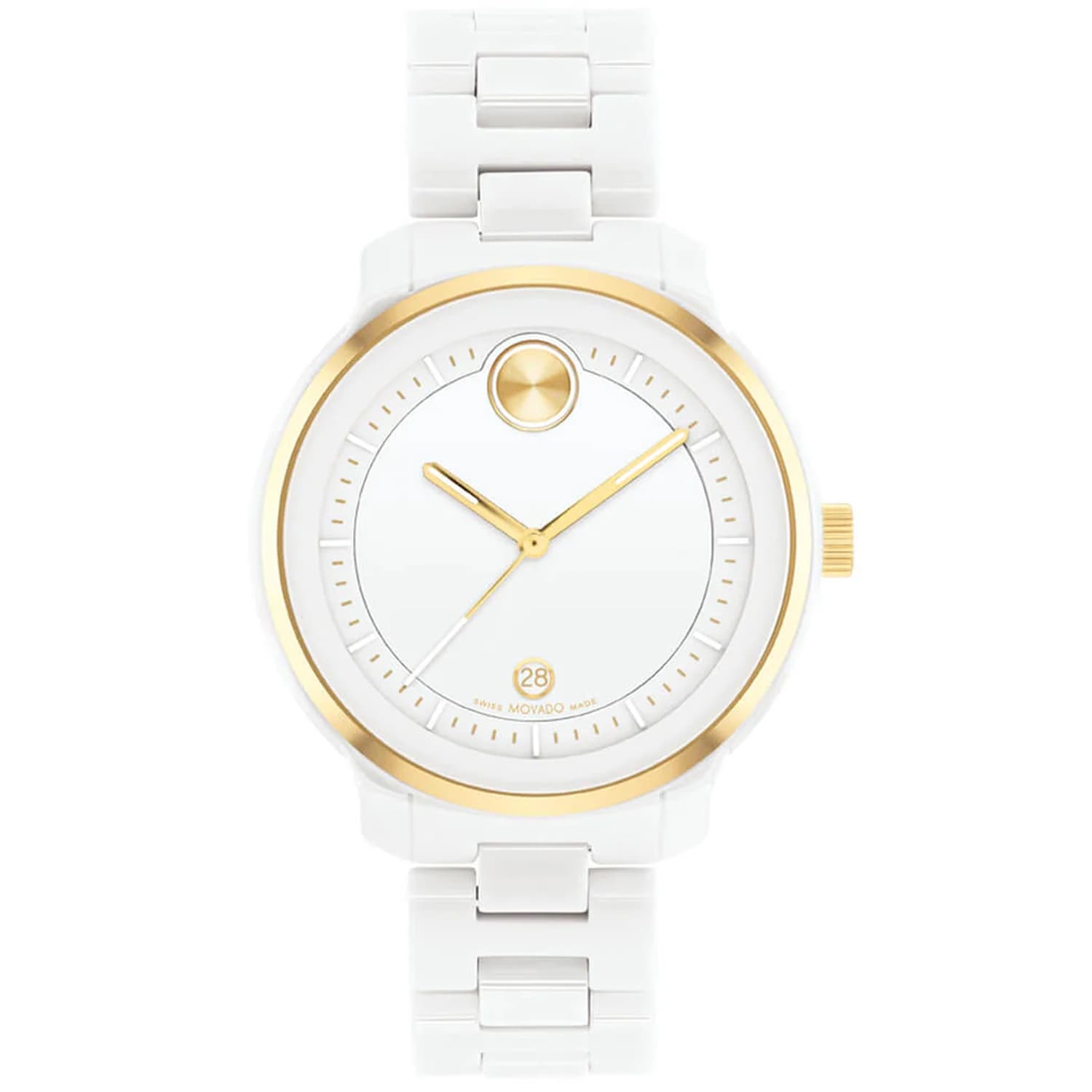 Movado Women's Bold 38.5mm Quartz Watch 3600934 - White - One Size