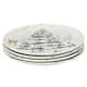 Certified International Winter Frost 11.25" Dinner Plates, Set of 4 - 11.25" Diameter x 1"