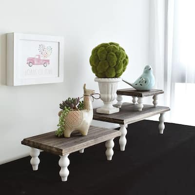 3 Pcs Set Wooden Display Riser - S