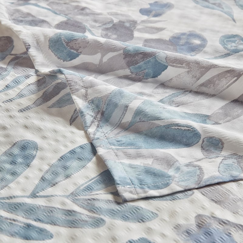 Printed Seersucker Shower Curtain