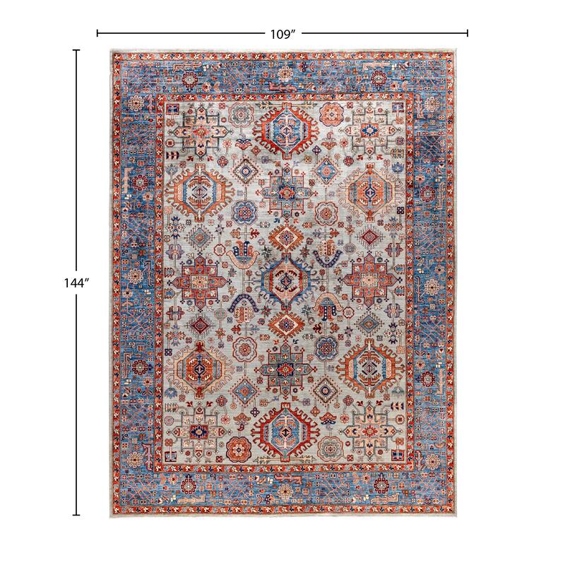 Serapi One-of-a-Kind Hand-Knotted Area Rug - Gray - 9' 1" x 12' 0"