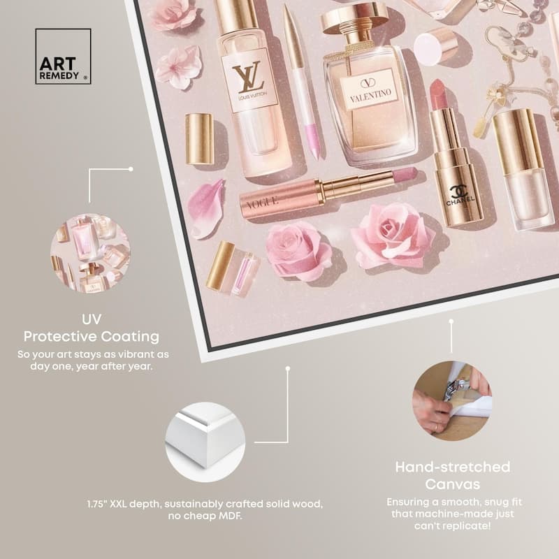 Light Make Up Accessories Canvas by Art Remedy