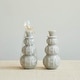 preview thumbnail 1 of 1, Snowman Holiday Cheer Pillar Candle Gray